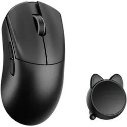 WLMouse Huan - Black (Omron Optical) Wireless 8K Magnesium Mouse (Kabellos), Maus, Schwarz