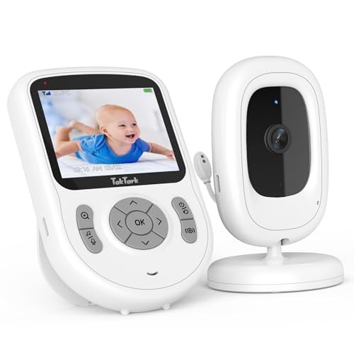 TakTark Babyfoon met camera, 2,8 inch video-babyfoon met 720p IPS, nachtzicht en temperatuurbewaking