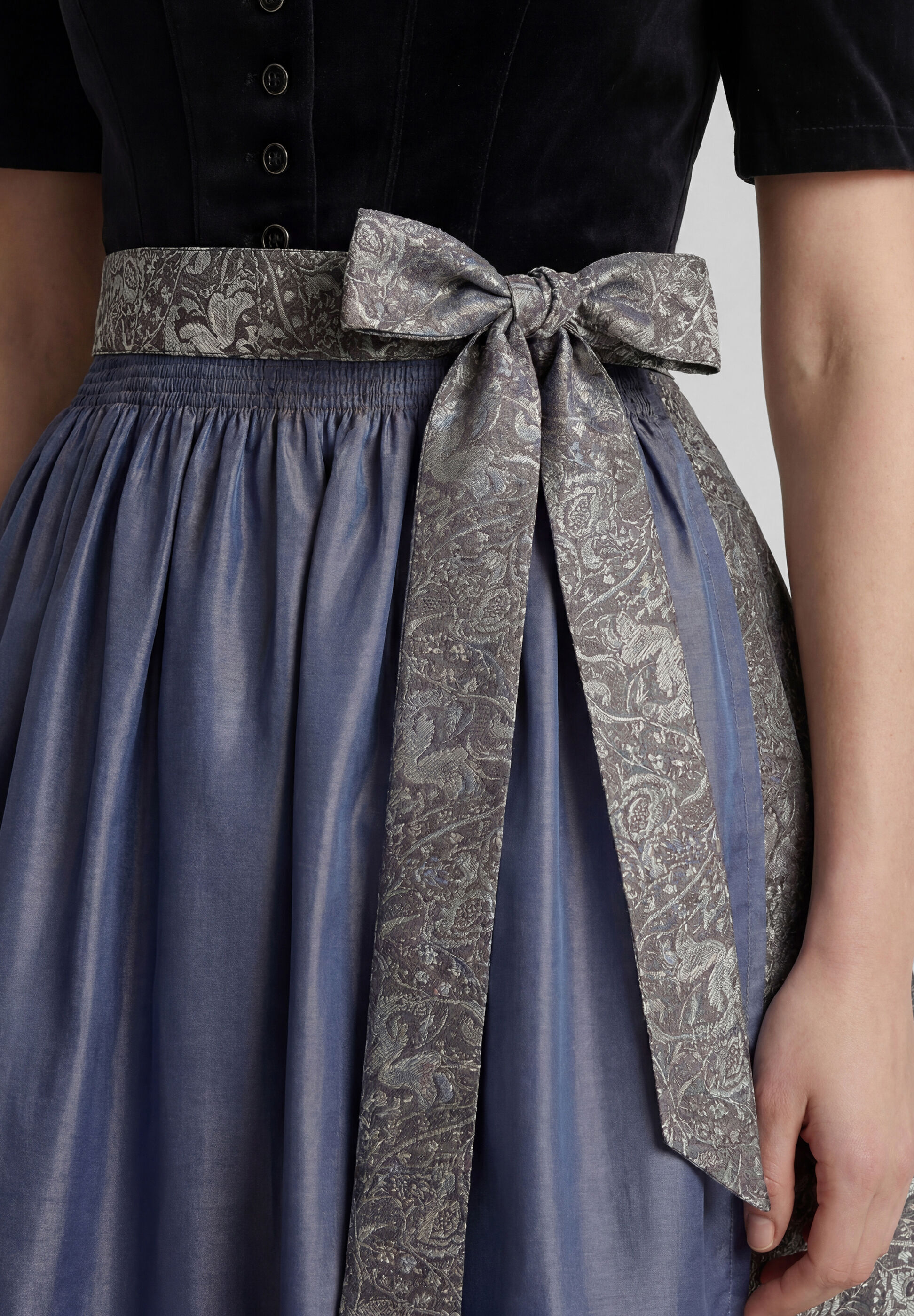 Dirndl SPIETH & WENSKY "Königsberg", Damen, Gr. 36, N-Gr, schwarz, Obermaterial: 100% Polyester PES., uni, regular fit, Kleider Dirndl, mit 75cm Rocklänge