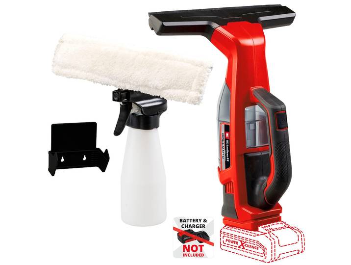 Akku-Fensterreiniger EINHELL BRILLIANTO , rot, B:15,5cm H:35cm T:28cm, Fensterreiniger, Akku-Fensterreiniger, ohne Akku und Ladegerät
