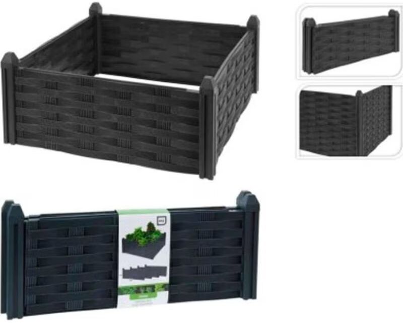Progarden Huerto Urbano Modular Efecto Ratán Negro Talla Única Unisex