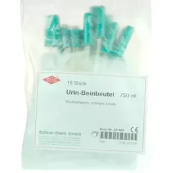 URIN BEINBEUTEL Rückl.Sp.m.Abl.schräg 750 ml 10 St Beutel