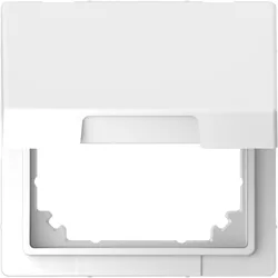 Merten MEG4081-6035 Adapter mit Klappdeckel für Einsätze nach DIN 49075, Lotosweiß, System Design MEG40816035