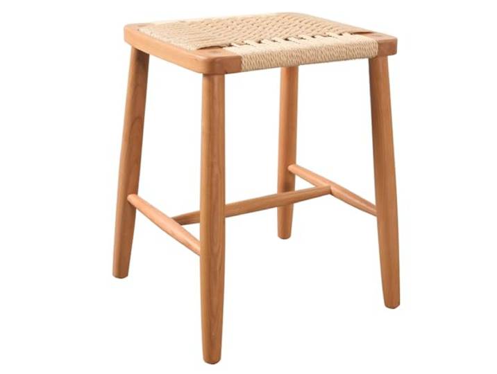 FKTHYO Make-up-Hocker, Holz-Make-up-Hocker, geflochtenes Seil, Make-up-Hocker, Schlafzimmer-Make-up-Hocker, modern und einfach, kann in vielen Szenen verwendet werden, Beige