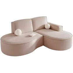 ECKSOFA SOFIA Veloursstoff in Braun
