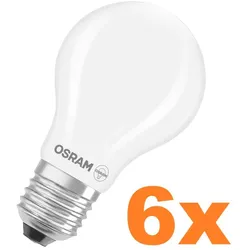 6er Aktions Pack OSRAM E27 LED SUPERSTAR PLUS Lampe HD LIGHTING matt dimmbar 7,5W wie 75W universalweißes Licht & hohe Farbwiedergabe