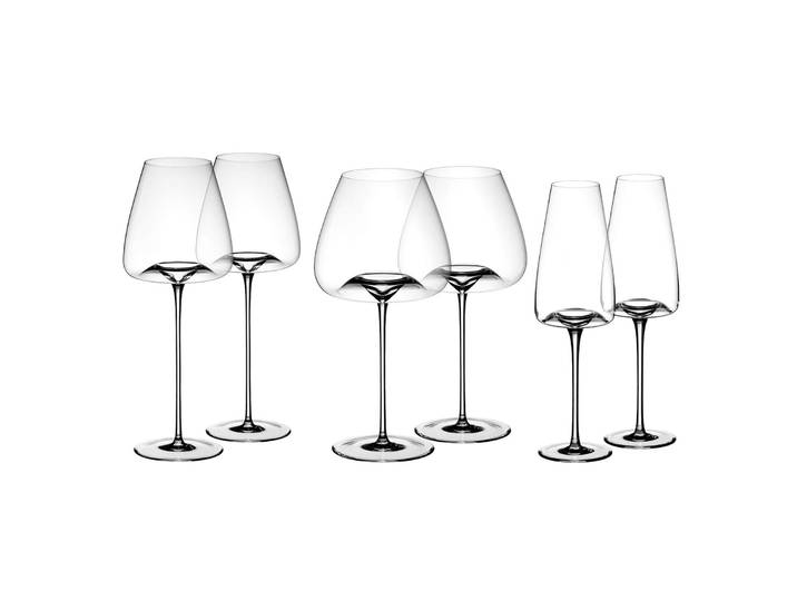 Gläser-Set ZIEHER Weingläser Vision 6er Set transparent , bunt (transparent), B:2cm H:2cm, Glas, Trinkgefäße, Gläser-Set, Jedes Glas ist ein Unikat und wurde aus kristallinem Glas ohne Zusatz von Blei in traditionellem Verfahren mundgeblasen