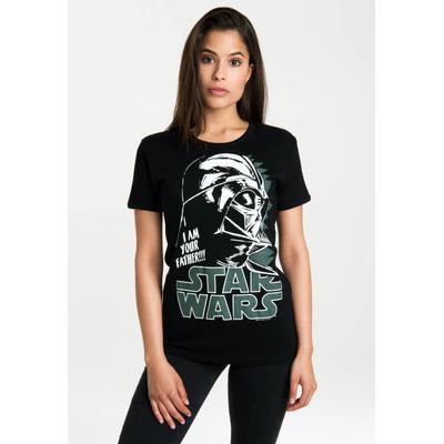 T-Shirt LOGOSHIRT "Star Wars", Damen, Gr. XS, schwarz, 100% Baumwolle, bedruckt, normal, Rundhals, Shirts T-Shirt, mit lizenzierten Originaldesign
