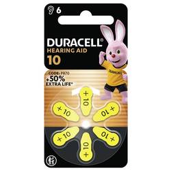 Duracell Hörgerätebatterie ZA10 1.45 V 6 St. 100 mAh Zink-Luft 149722