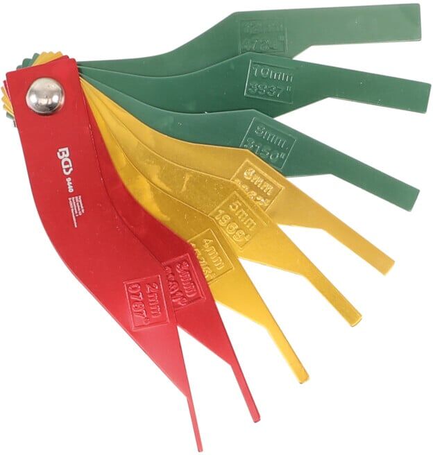 Jeu de calibres d’usure de plaquettes de frein aluminium, 8 pièces Kraftmann ; BGS technic (9440)