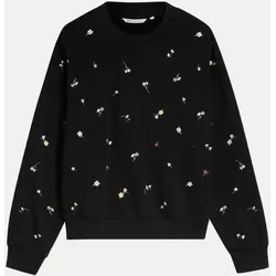 Sweatshirt mit Stickerei Blau XXL