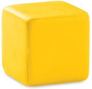 Antistress personnalisé carré SQUARAX PU jaune