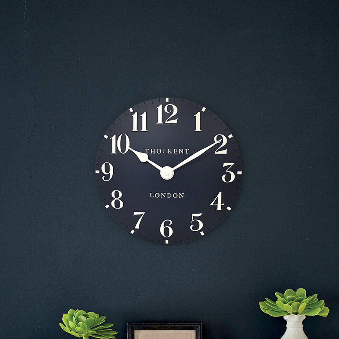 Thomas Kent Arabic Wall Clock Dark Blue 30cm H x 30cm W x 5cm D