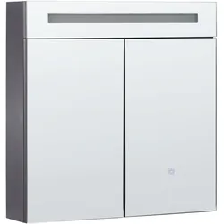 BAD-SPIEGELSCHRANK LED 60/60 cm Schwarz Jaramillo