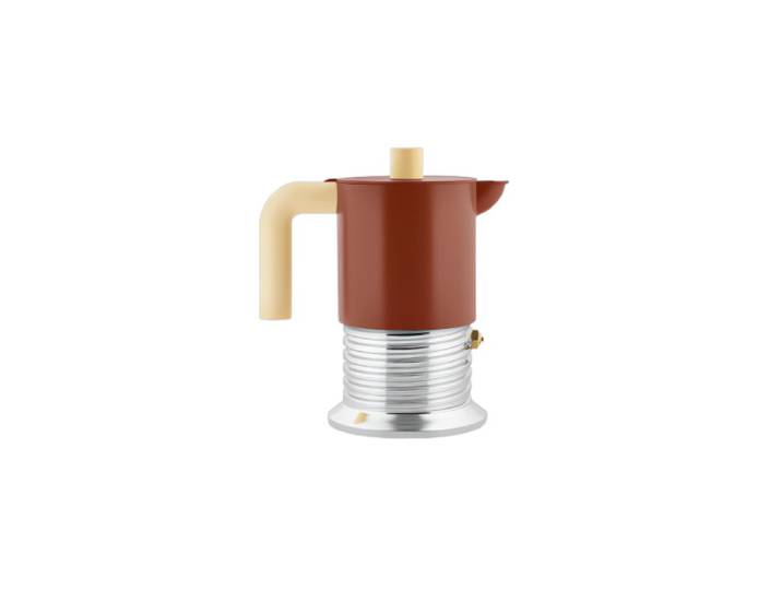 Alessi Vite PM01/6 BR Espressokocher, 6 Tassen – Braun