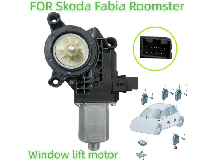NOUVEAU moteur de lève-vitre pour Skoda Fabia Roomster, moteur de lève-vitre 6Q2959802H 2006-2010