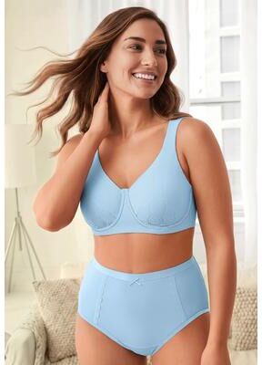 Plus Size Women's Petal Boost® Underwire Bra by Comfort Choice in Sky Blue (Size 54 DDD)