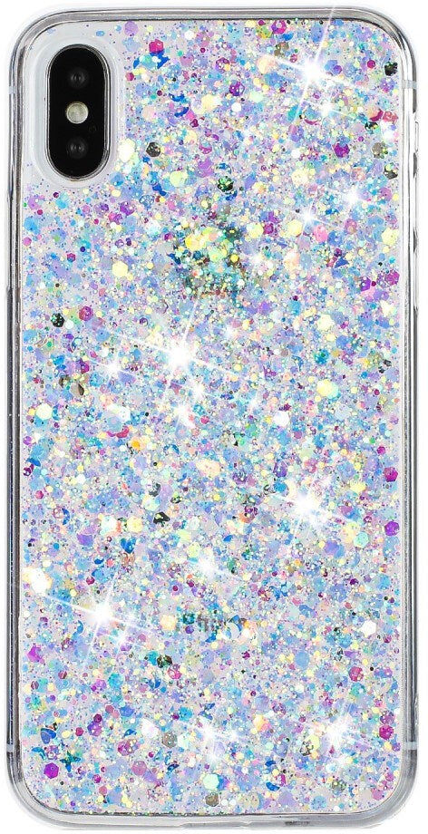 EIDERWOOD iPhone X / XS Glitter Bagside Cover - Sølv