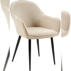Proregal CHEFGASTRO Esszimmerstuhl CORDOBA Stoff HxBxT 84x60x60cm Stoff Taupe Küchenstuhl