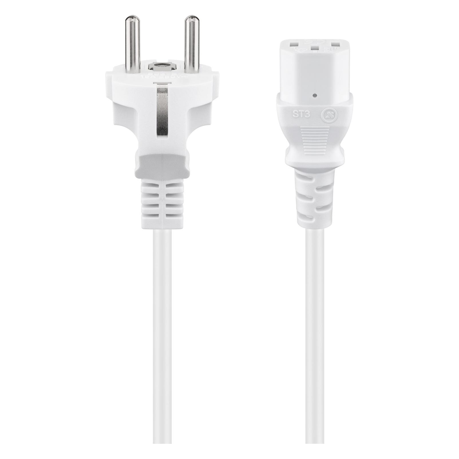 Goobay Kaltgeräte Anschlusskabel, 5 m, Weiss (5 m) (96041)
