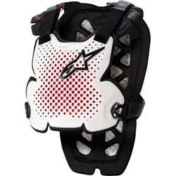 Alpinestars A-1, Brustprotektor Level-1 - Weiß/Schwarz/Rot - M/L