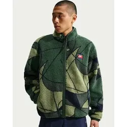 NIKE Herren Sweatshirts lg.Arm He/Uni Nike Club Winterfeste Fleece-Jacke mit durchgehendem Reißverschluss (Herren), Größe L in Schwarz Schwarz