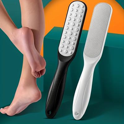 On Spot Shop Professional Double Side Foot File Rasp Heel Grater, Pedicure File Callus Remover For Hard Dead Skin & Cracked Heel Car white