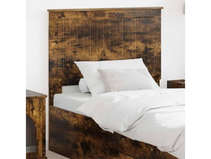Modernes Kopfteil Räuchereiche 90 cm aus Holzwerkstoff, minimalistisches Design, einfache Montage