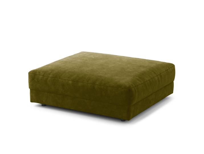 Polsterhocker 105 x 38 x 117cm Grün/Moosgrün Samt Vina: Moosgrün