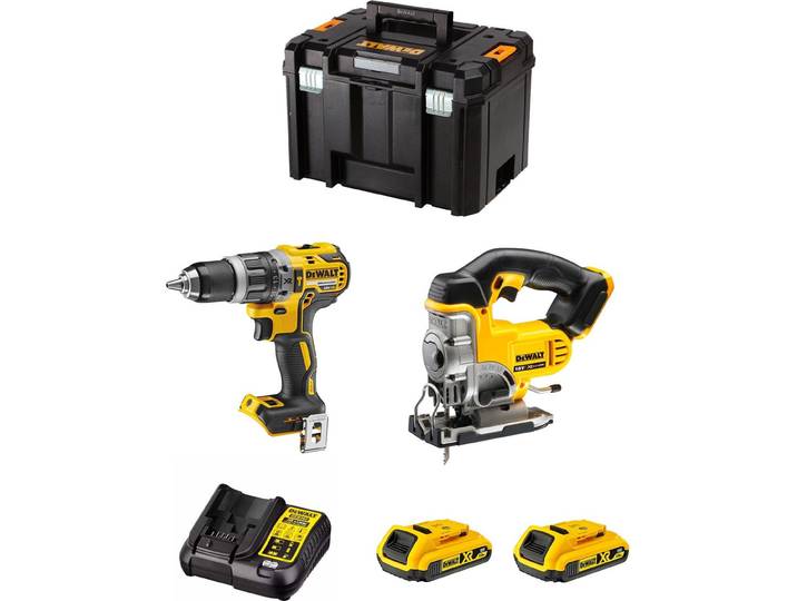Kit DeWALT DWK200 (DCD796 + DCS331 + 2 x 2.0 Ah + DCB107 + TSTAK VI)