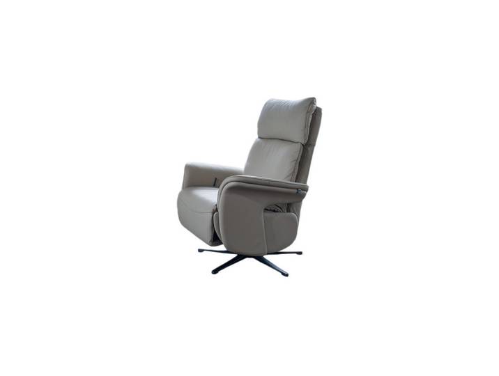 Kawola Relaxsessel Nama Grau Leder Relaxfunktion, Metall, Füllung: Schaumstoff, 78x111x86 cm, Wohnzimmer, Sessel, Relaxsessel