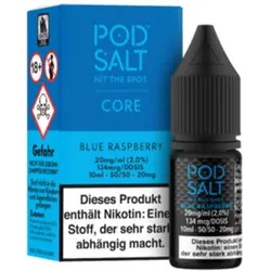 Blue Raspberry 10ml NicSalt Liquid by Pod Salt 20mg