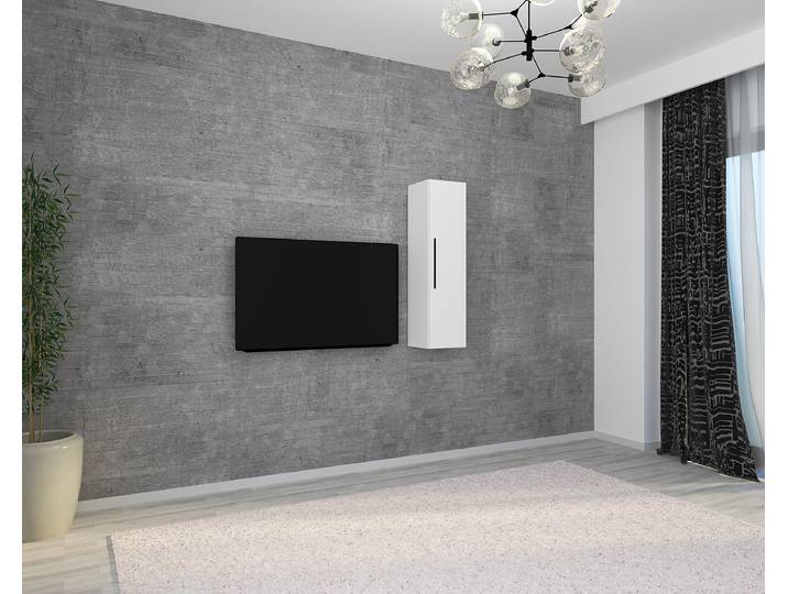 Meuble suspendu Arila B 115cm Blanc/Blanc