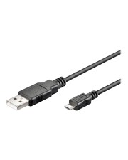 Goobay Kabel USB2++ Stk.A->Micro B 1.8 m Digital/Daten USB-Kabel 1,8 m USB 2.0 5-polig Schwarz (93181)