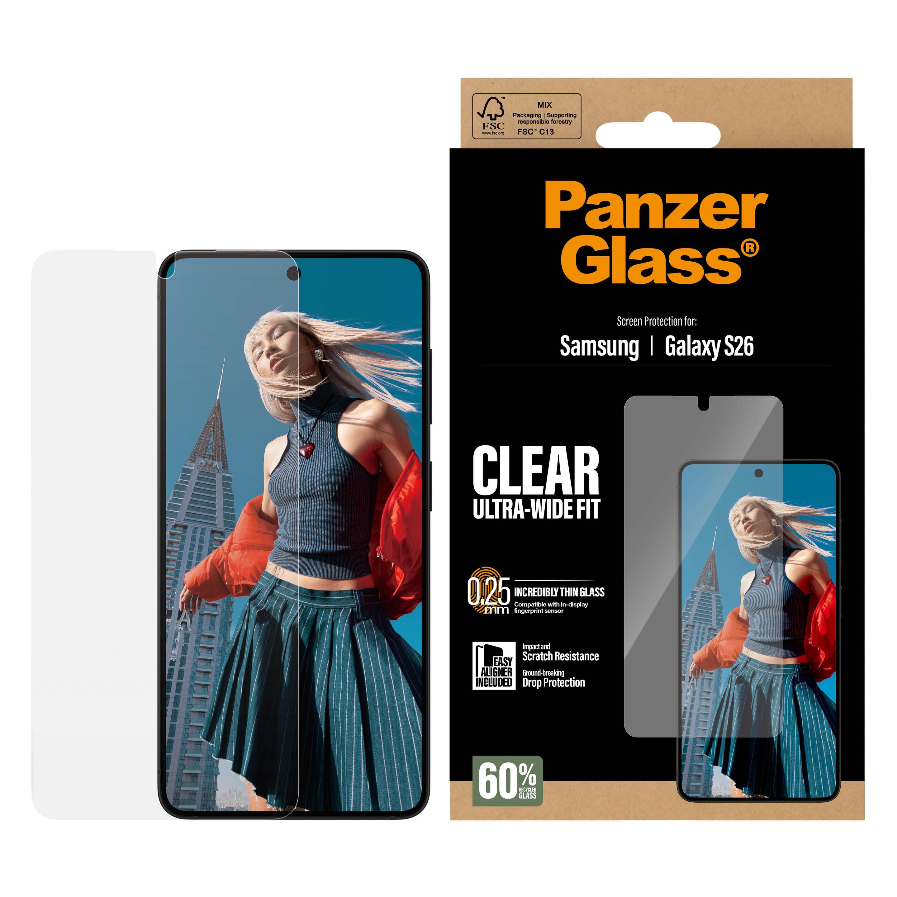 PanzerGlass Ultra-Wide Fit (1 Stk., Samsung Galaxy S26) (PG34506)