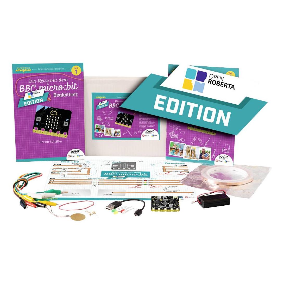 Joy-it Abenteuer Elektronik MicroBit-V2, Open Roberta Edition (EA-MicroBit-V2-OR)