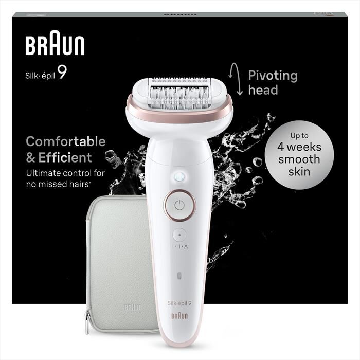 Braun Epilatore Silk-épil 9 9-000-bianco/rosa