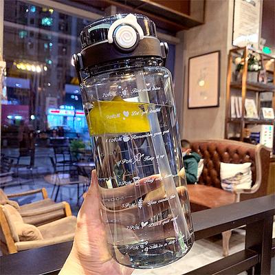 Lush Living Finds Large Sports Water Bottle Leakproof Tritan Water Bottle With Double Wall Designs black