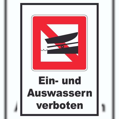 HB-Druck Ein- und Auswassern verboten Symbol und Text A6 (105x148mm)