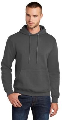Port & Company PC78H Co Core Fleece Pullover Hooded Sweatshirt in Coal Grey size 4XL
