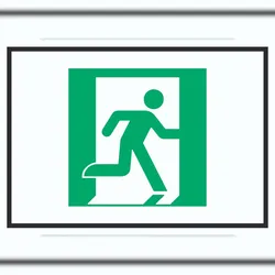 HB-Druck Rettungsweg rechts Symbol A3 (297x420mm) Schild