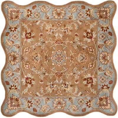 SAFAVIEH Handmade Heritage Traditional Brown/ Blue Wool Rug