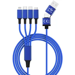 smrter Hydra ELITE 6in1 Nylon-Ladekabel Typ USB-C, navyblue retail