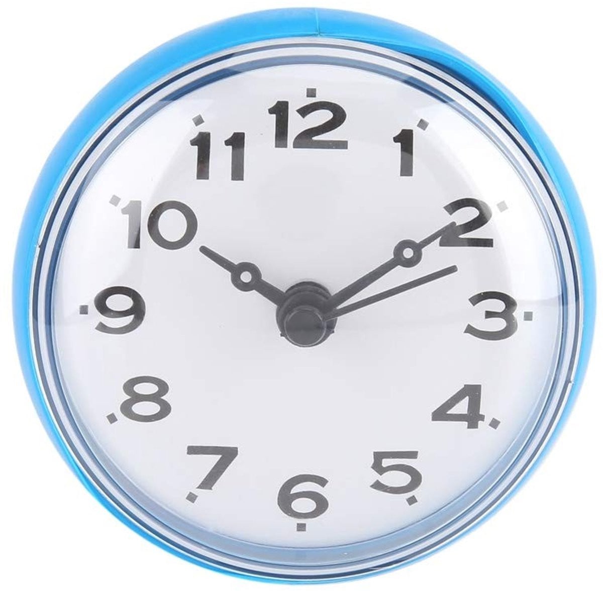 Dailygoody Wandklok met zuignap - Waterdichte badkamerklok - Blauw
