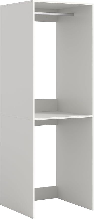 - Waschmaschinenschrank Free 66x195x60 cm in weiß Nachbildung - Schranklösung über Waschmaschine & Trockner - Funktionaler Stauraum für Bad oder Waschküche - modernes, schlankes Design