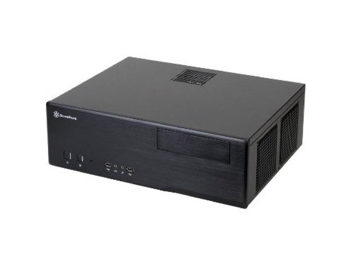 SilverStone Technology SilverStone SST-GD05B USB 3.0 - Grandia HTPC Micro ATX desktopbehuizing met hoog vermogen en geluidsarm koelsysteem, zwart