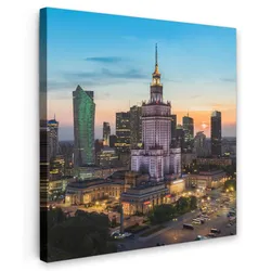 LEINWANDBILD Polen - Sonne - Warschau Deko Wohnzimmer 20x20 cm