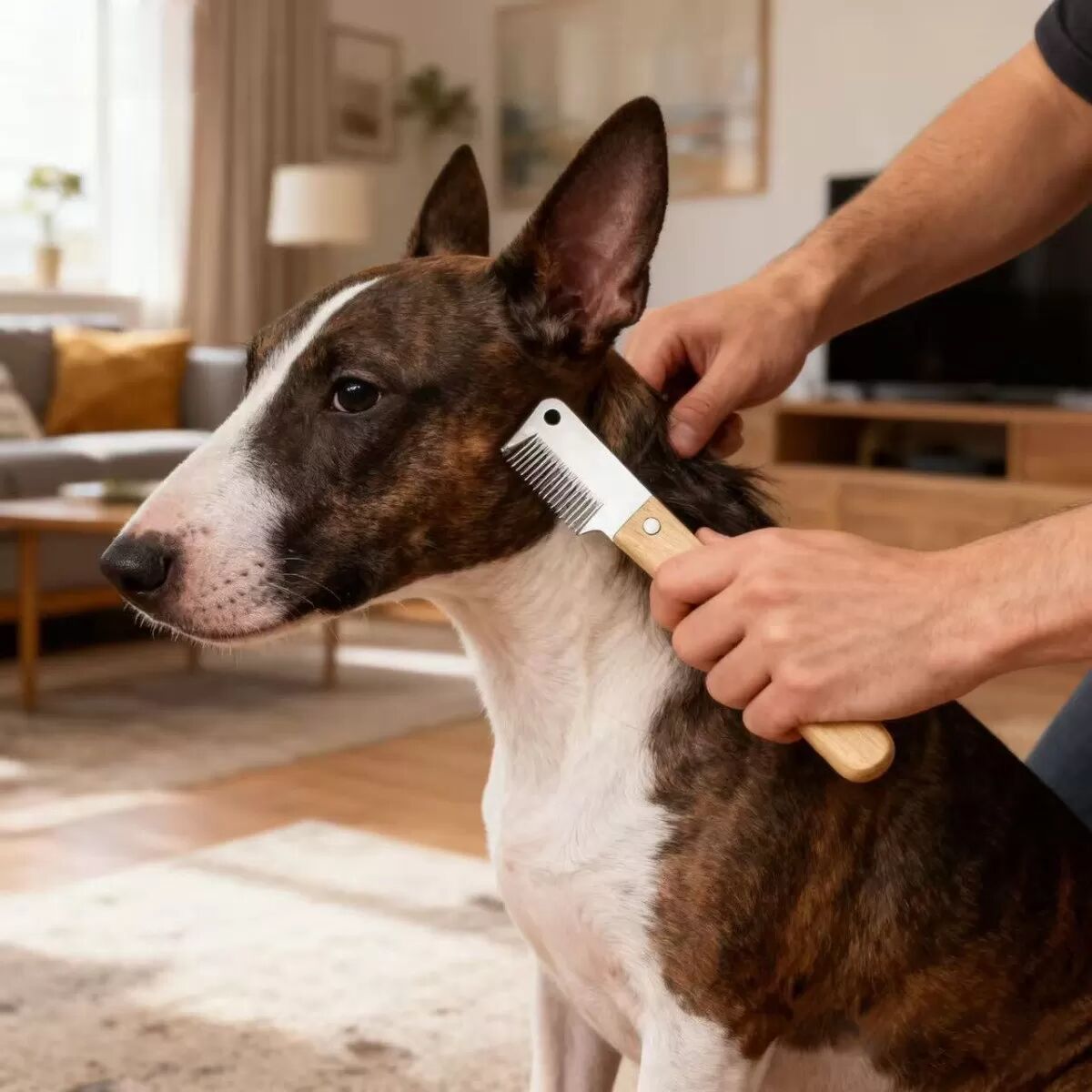 INF Hundepflegekamm - Edelstahl Fellpflege Werkzeug für Terrier & Schnauzer