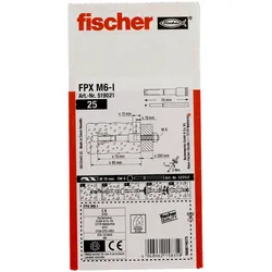Fischer 25x Porenbetonanker FPX M6 I - 519021