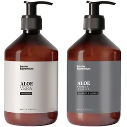 1L basler Aloe Vera Hair & Body Set (Handwash 500ml + Shampoo & Shower 500ml)